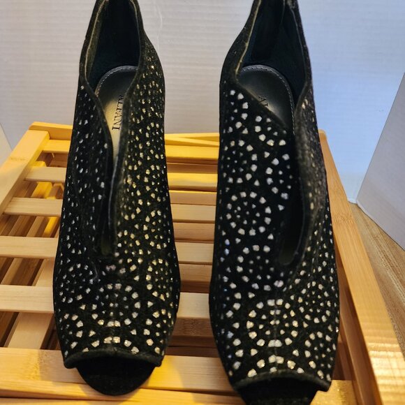 Alfani Sparkly Suede Bootie (Black) 8M - Picture 1 of 5